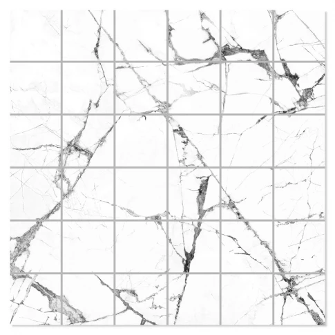 Marmor Mosaik Klinker Shirokuma Vit Polerad 30x30 (5x5) cm